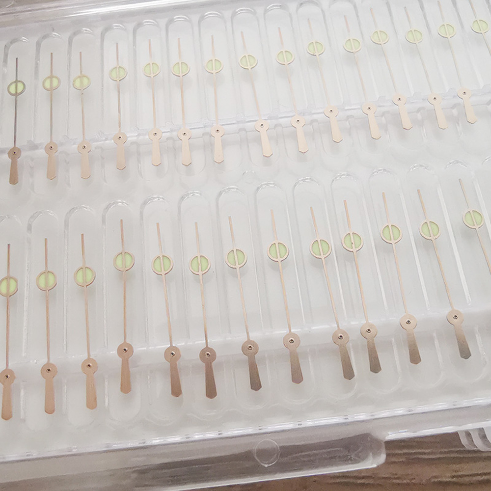 Rose Golden Trim C3 Green Luminous Watch Hands Set For SKX/SBBN NH35A/NH36
