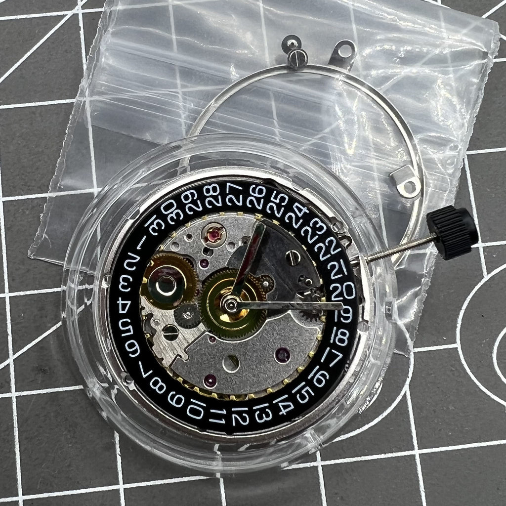 Seagull 2824 Mechanical Movement Single Calendar At 3 Black Dial
