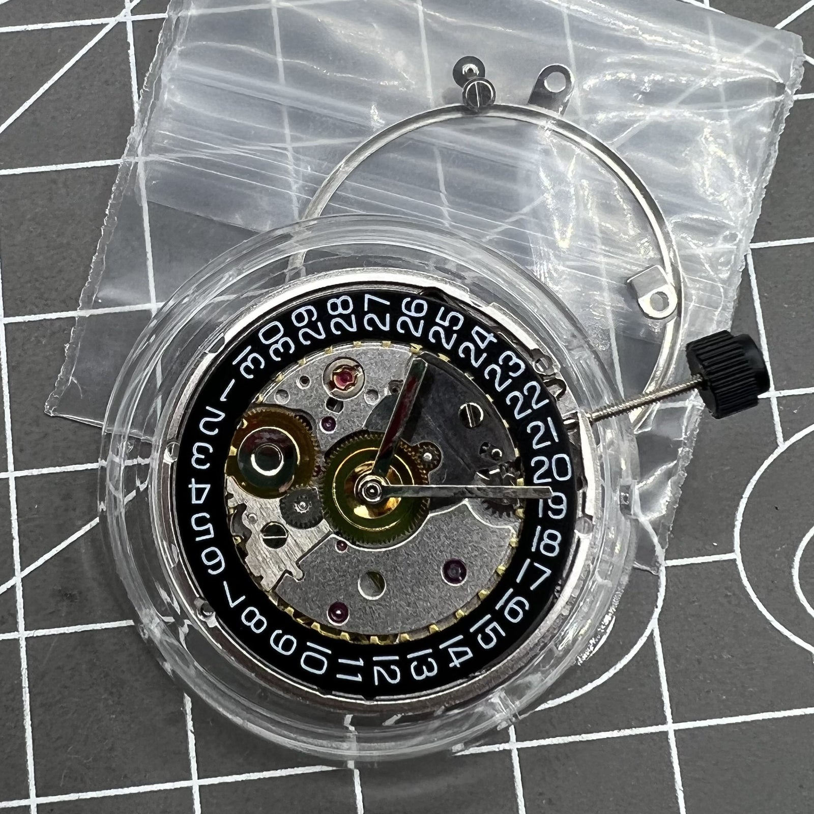 Seagull 2824 Mechanical Movement Single Calendar At 3 Black Dial