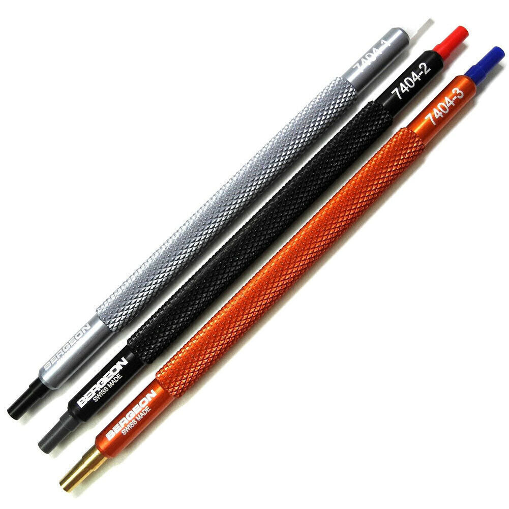 Bergeon 7404-S03 Watch Hand Fitting Tools Set Of 3 with Base