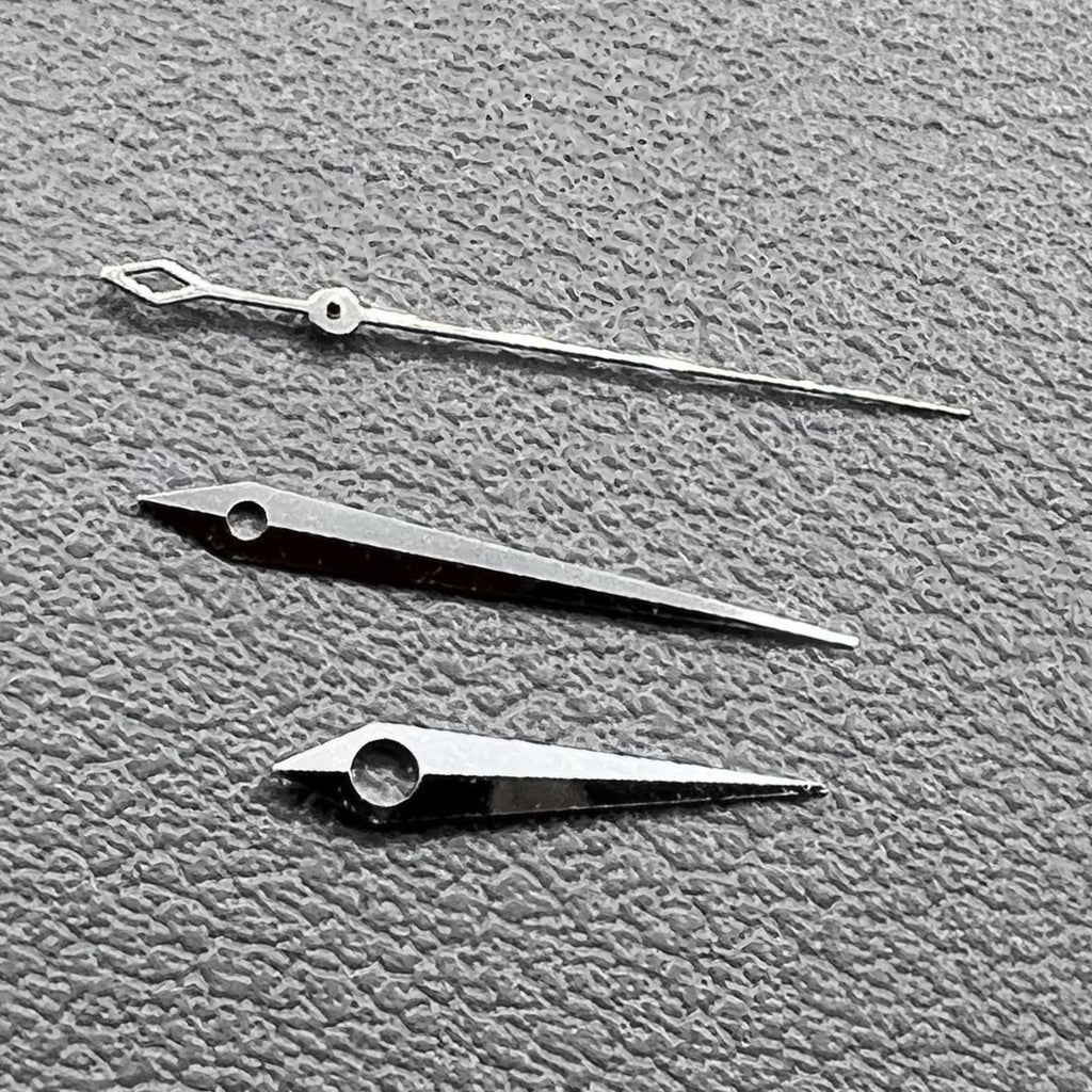 2 Sets/Pack 15mm Silver Rhombus Tail No Lume Hands for NH35/36 NH38 NH72 NH70