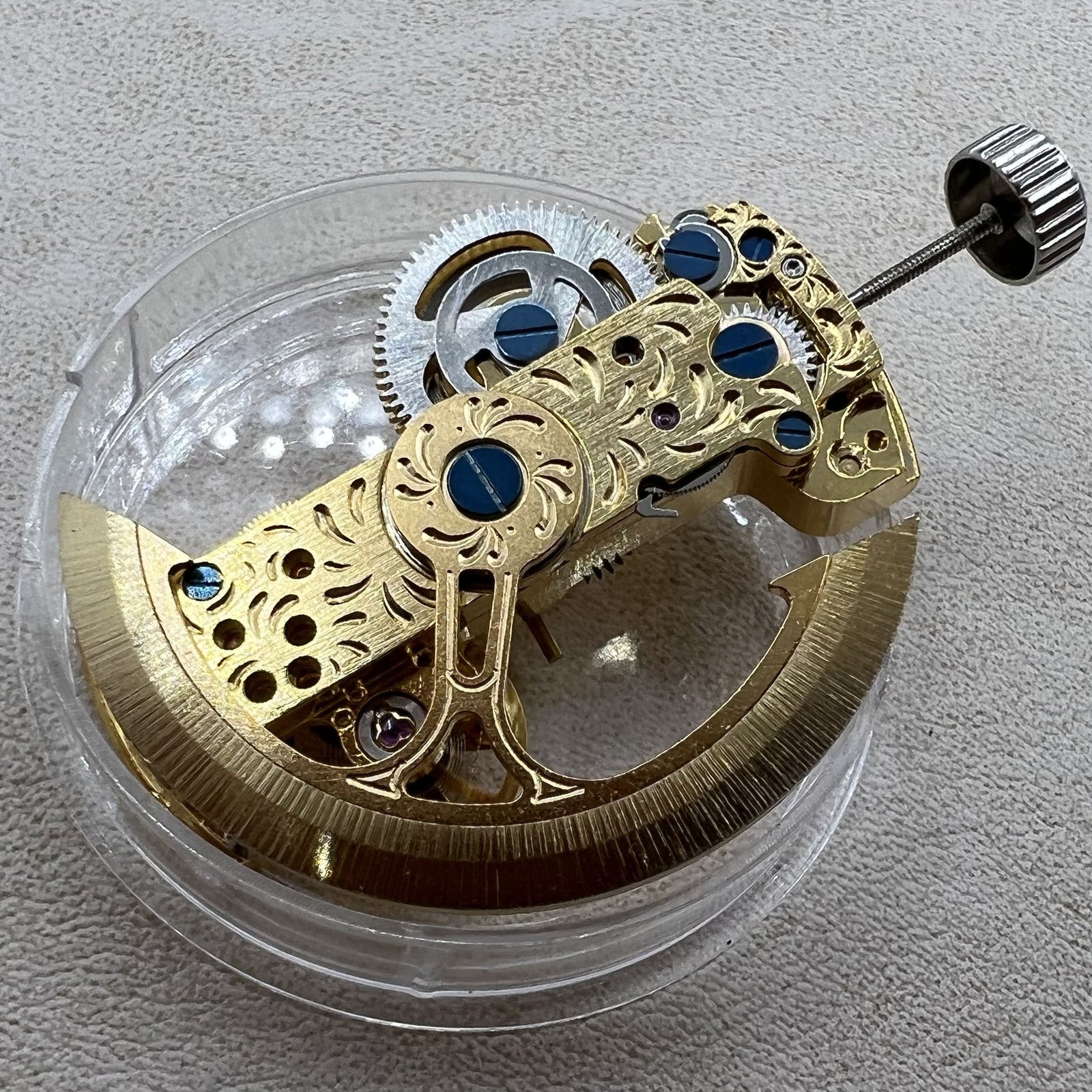 LG0806B Golden Rectangle Bare Balance Wheel Automatic Mechanical Movement