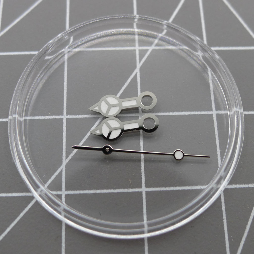 7.75*12*13MM Silver Trim Green Luminous Watch Hands For NH35A/NH36A Movement