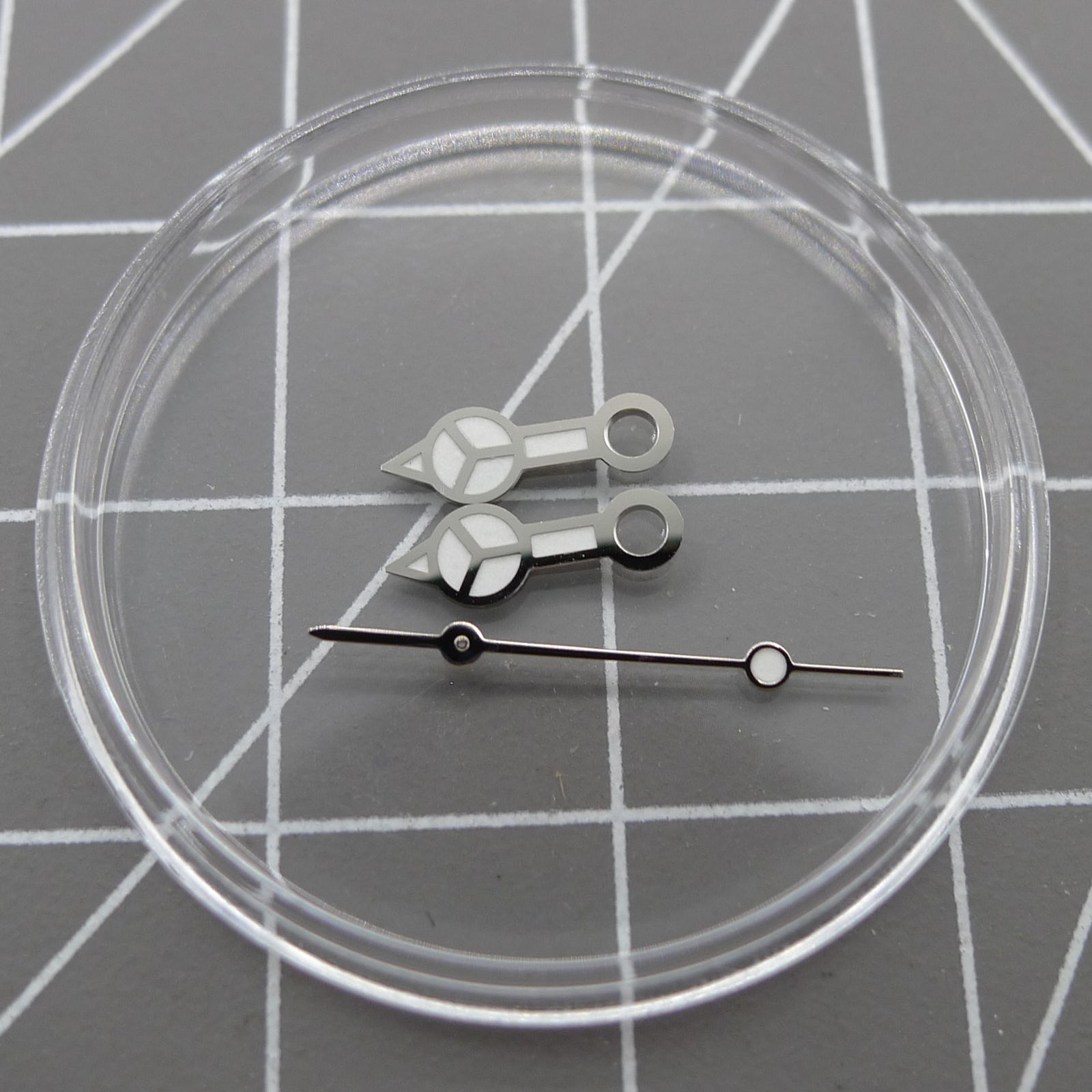 7.75*12*13MM Silver Trim Green Luminous Watch Hands For NH35A/NH36A Movement