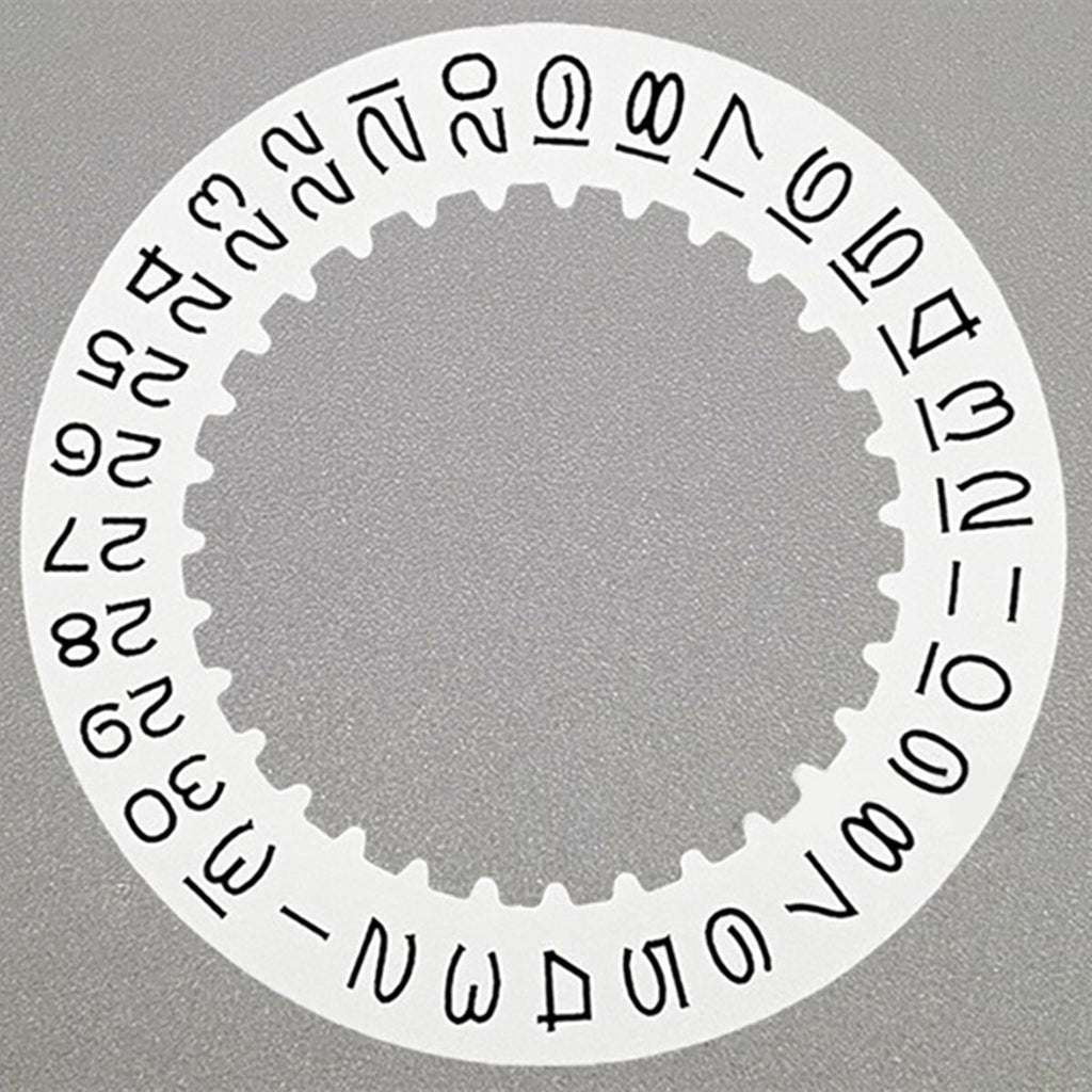 Vintage Numberal Font White Date Disk Wheel Date Wheel Fit for 3135 Movement