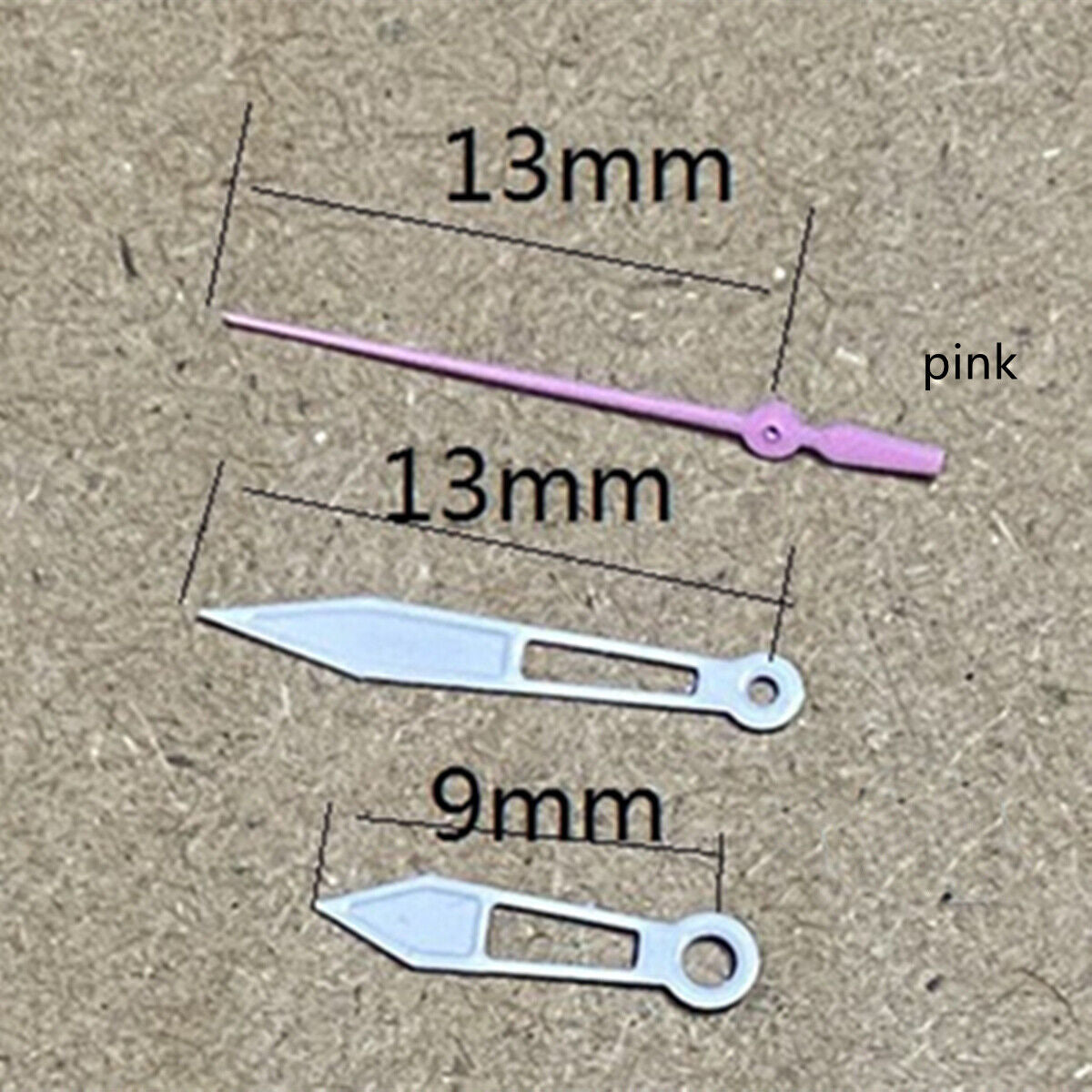 2 Sets Pink Second Hand 13mm Hollow Hands for Miyota 2315 2035 2036 2115 2305