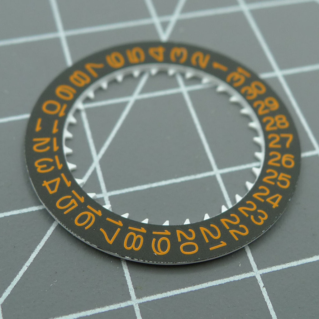 Orange Font Black Background Watch Date Disk Wheel Date Wheel for NH35 Movement