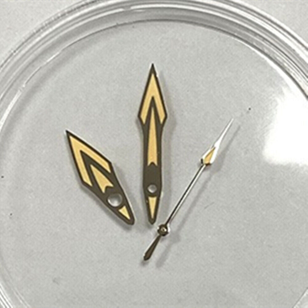 14.5mm No Lume Silver Trim Orange Painted Watch Hands for NH35 NH36 Movement