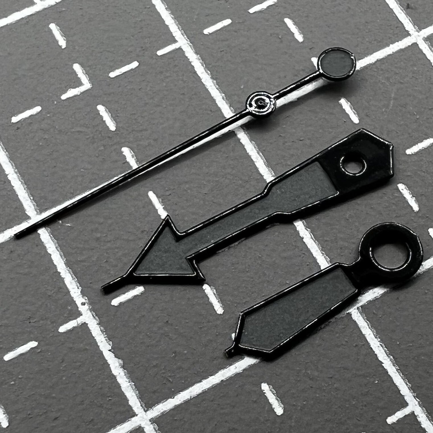 2 Sets/Pack 12.5mm Black Trim Green Lume Hands Sets for Seiko NH35 NH36 7S26