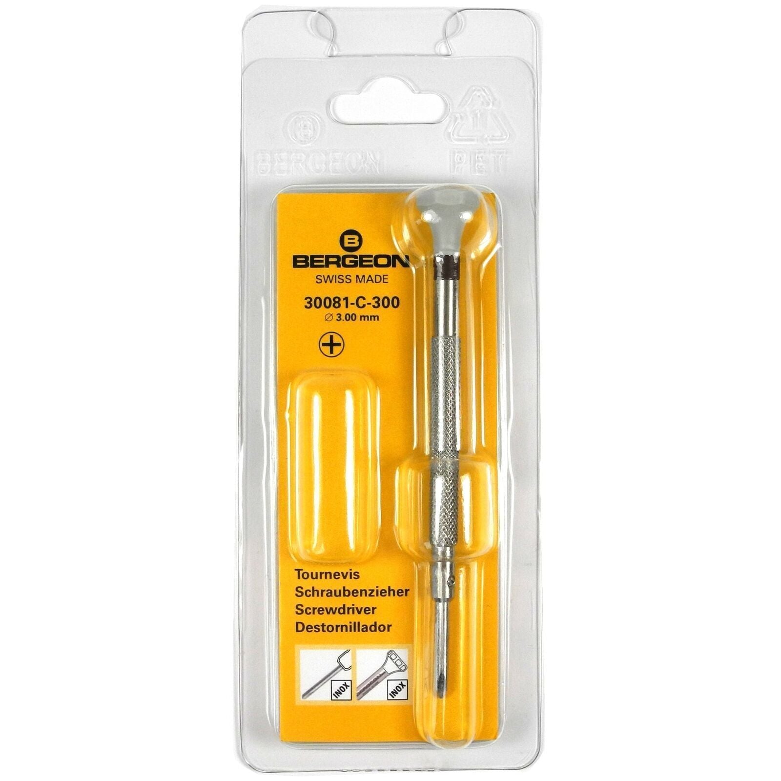 Bergeon 30081-C-300 Screwdriver Phillips 3.00mm Ergonomic Screwdriver