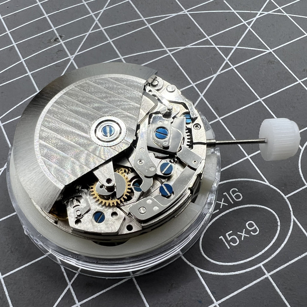 Shanghai 7750 Automatic Mechanical Movement Black Day Date Small Second@9