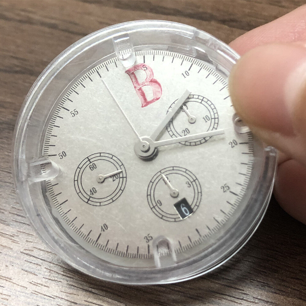 China Made 7750 Automatic Chronograph Movement @6 Single Calendar Second @9 ETA