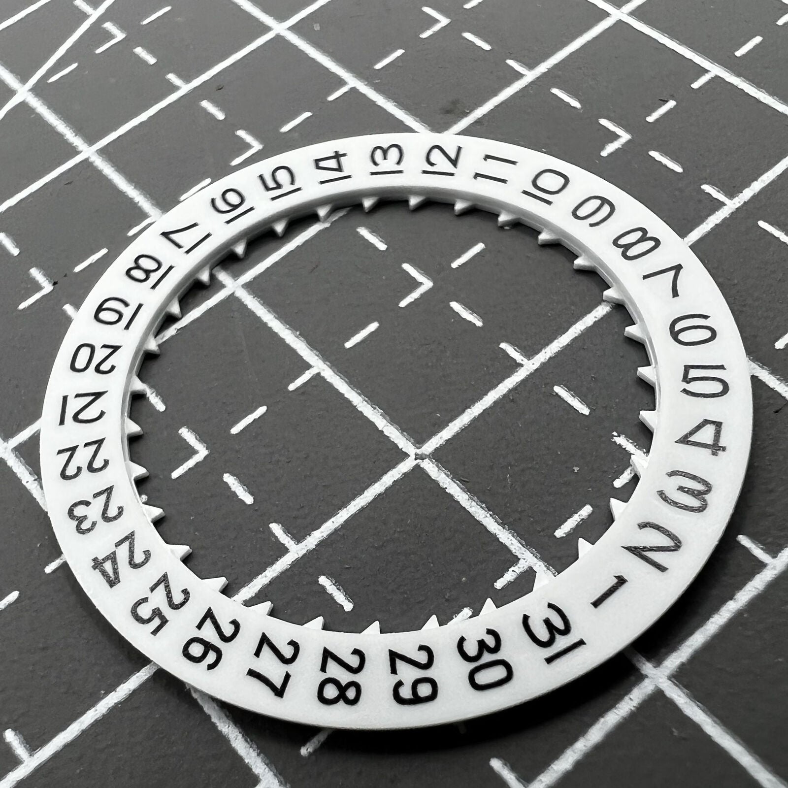 3 PIECES White Date Disk Wheel Date Wheel Date@3 for Miyota 8215 8200