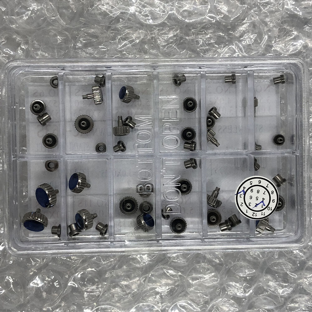 AC-663S Stainless Steel Screw Type Crown Each 2PCS 12 Types Total 24PCS