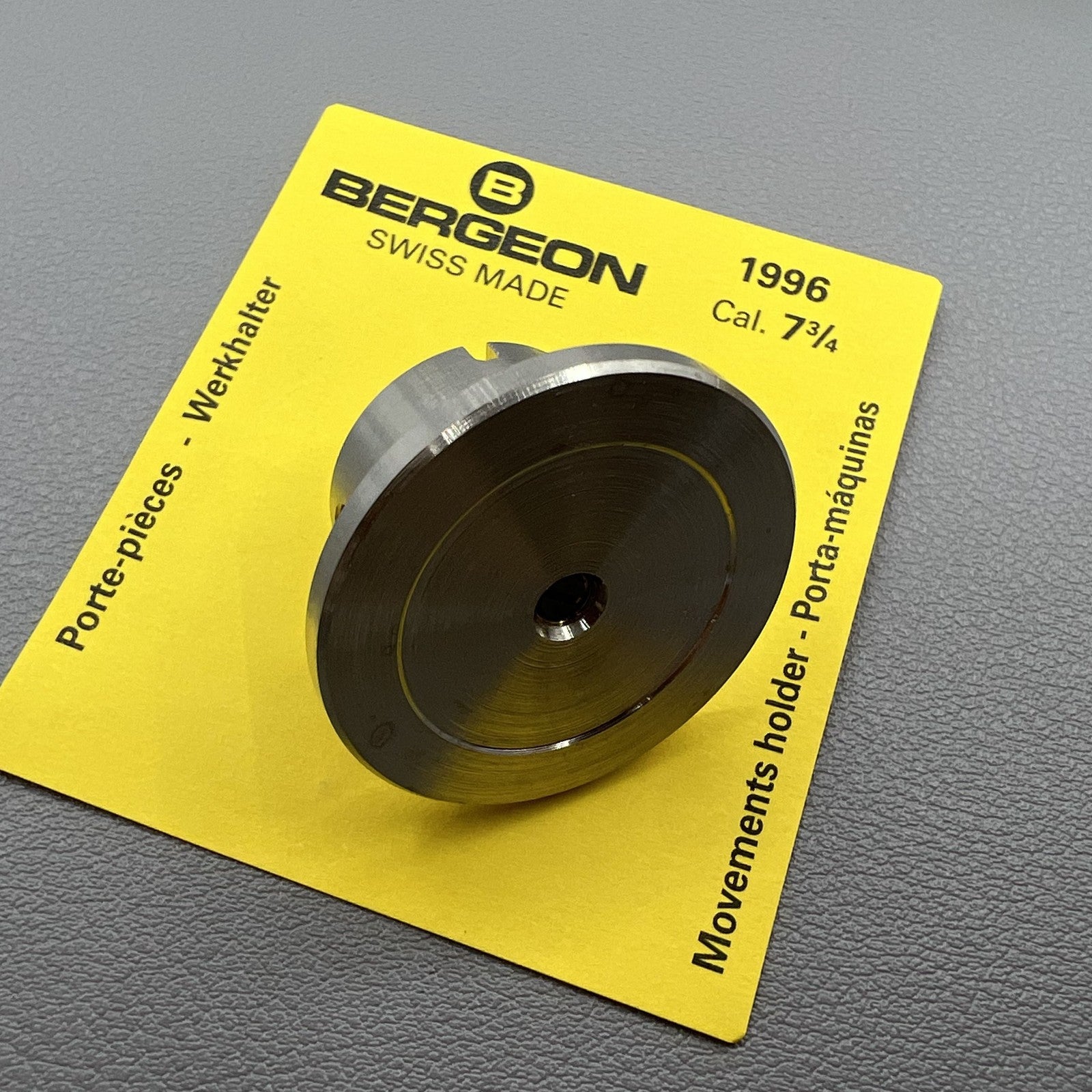 Bergeon 1996 Cal.7 3/4 Movement Holder with Adjustable Hollow Center Screw
