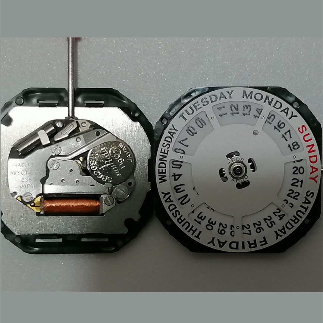 Brand New Quartz Movement Miyota 2350 3 Hands Day Date Movement With Watch Stem