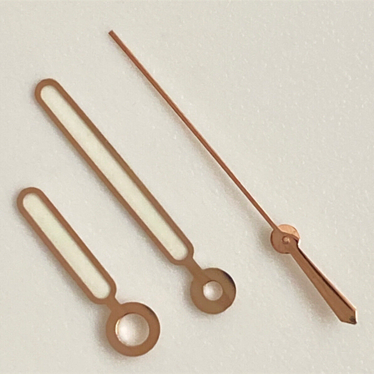 2 Sets 3 Hands Green Luminous Rose Golden Trim Watch Hands for NH35 NH36 SKX007