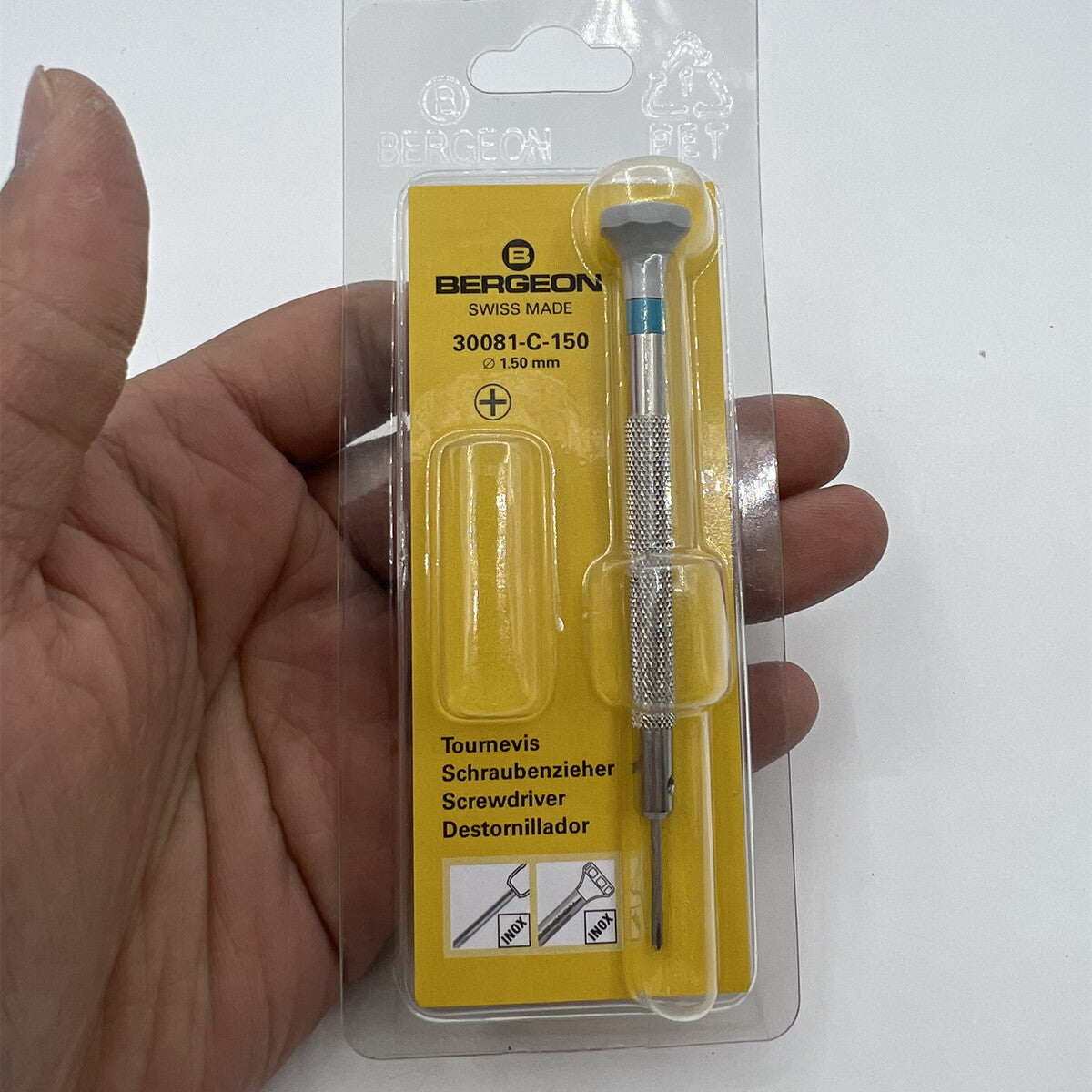 Bergeon 30081-C-150 Screwdriver Phillips 1.50mm Ergonomic Screwdriver