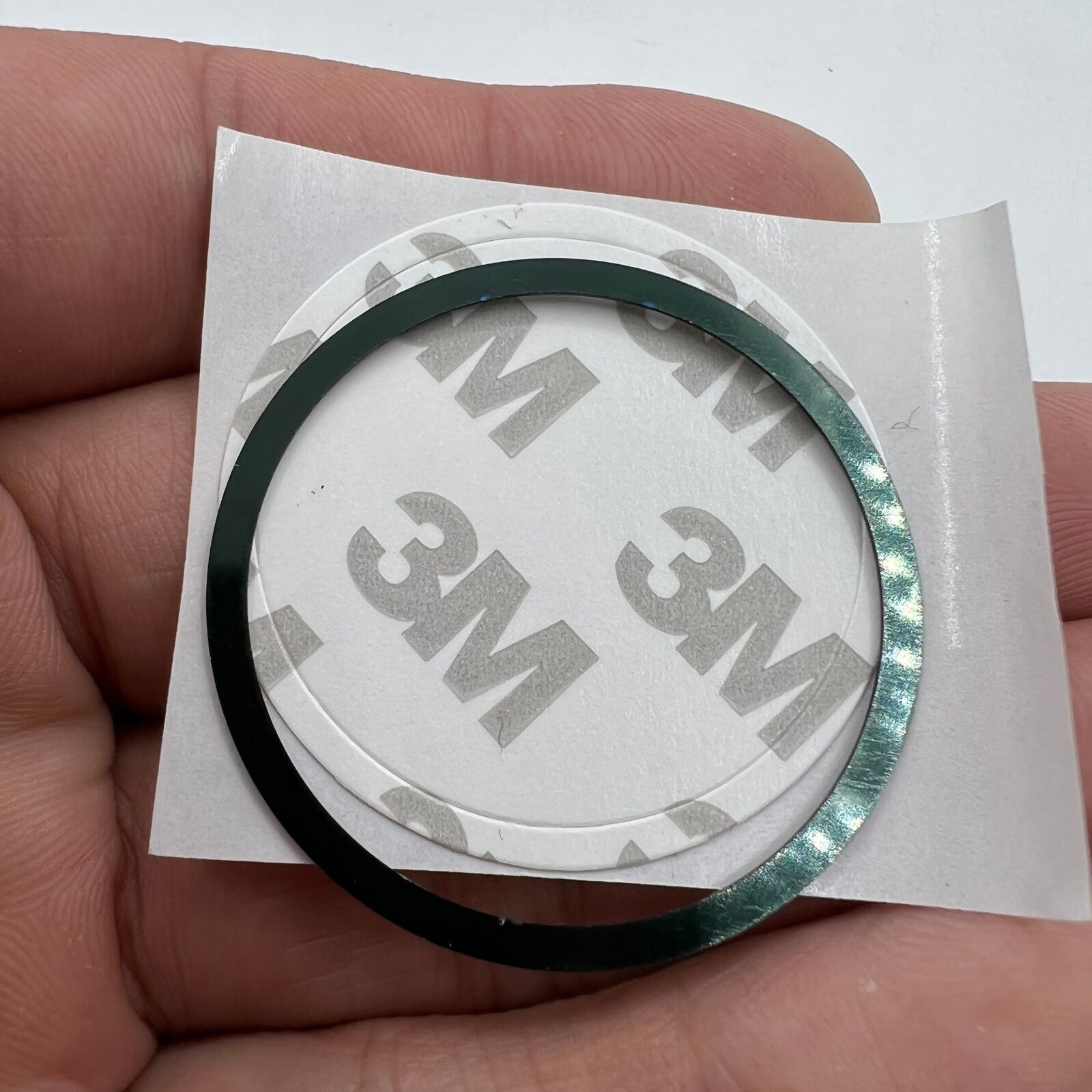 38.5mm Aluminum Alloy Green Ring+White Font Watch Bezel for Omega Speedmaster
