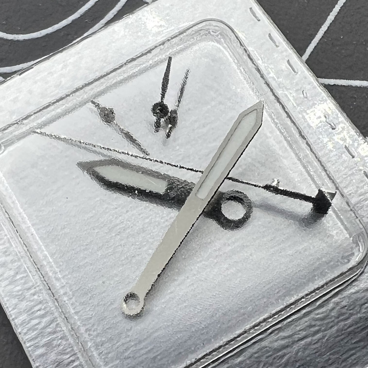 Green Lume Silver Trim Watch Hands Set Fit for ETA G10.211 G10.212 Movement