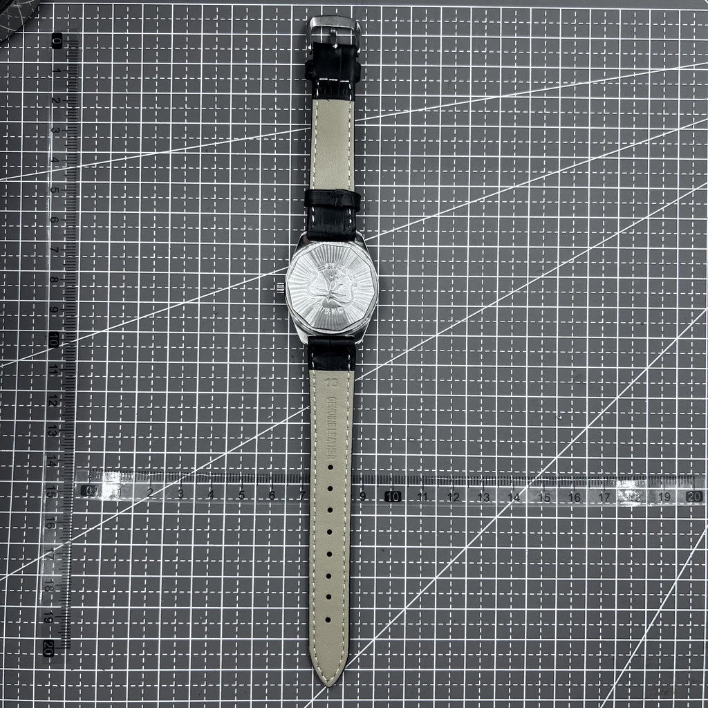 32mm Black Strap Taihang Manual Mechanical Watch 17 Jews Black Dial Golden Nail