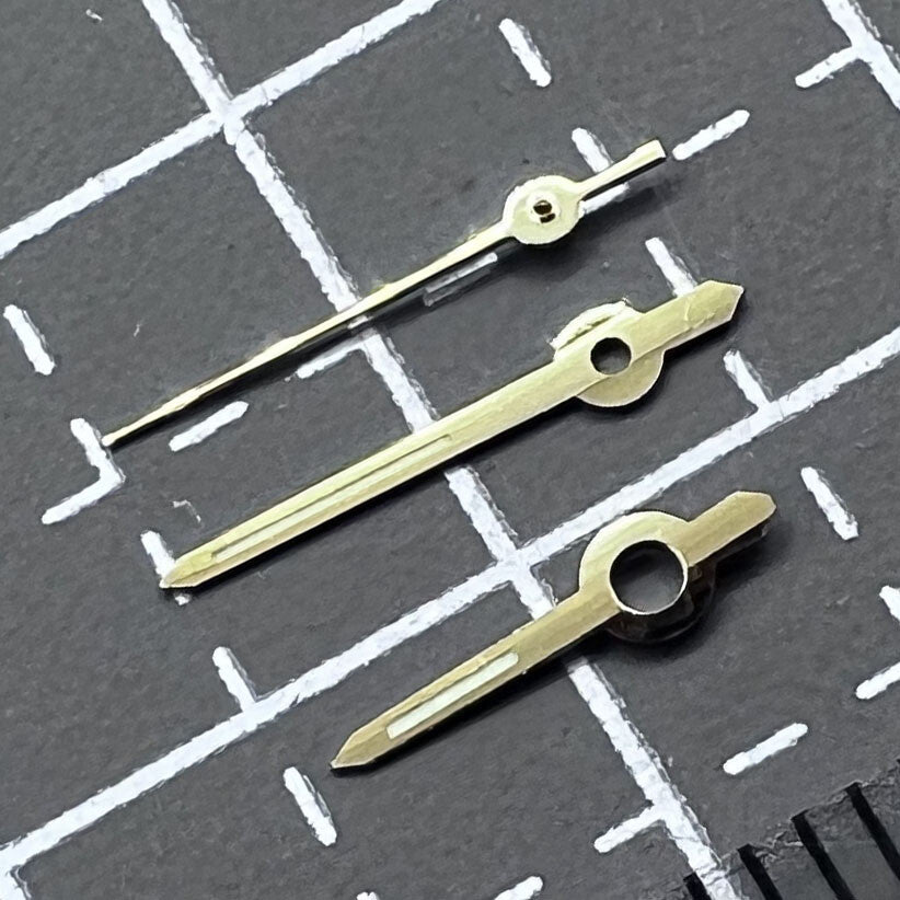 2 Sets/Pack 8.6x8.5x6mm Golden Trim Green Luminous Hands for Movement ETA 2671