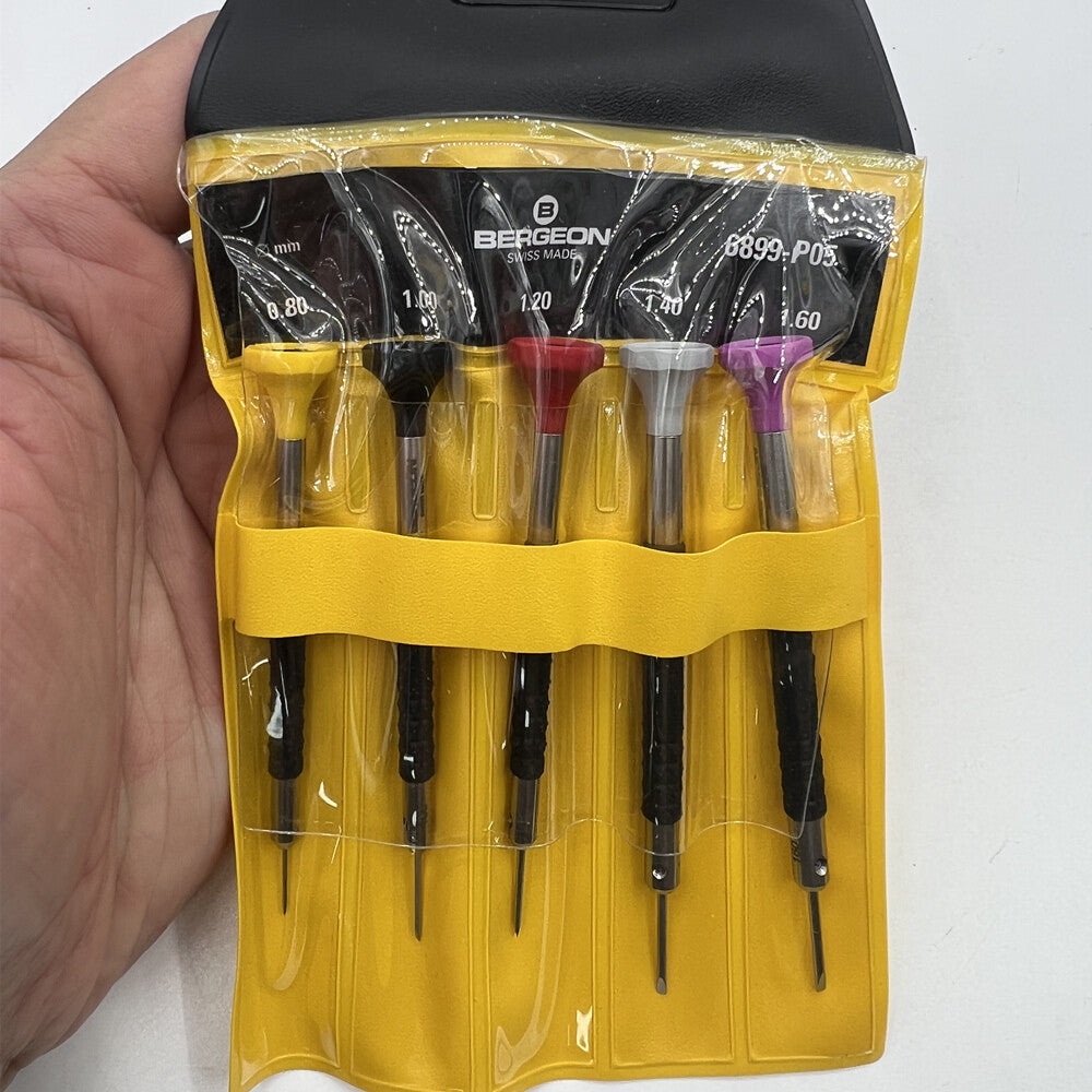 Bergeon 6899-P05 Set Of 5 Watchmakers Ergonomic Screwdrivers