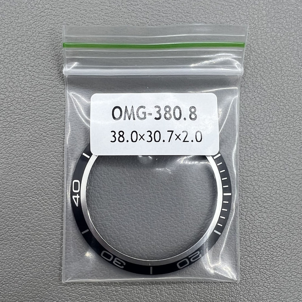 38mm Black Aluminium AlloyWatch Bezel Insert for Omega Seamaster 600