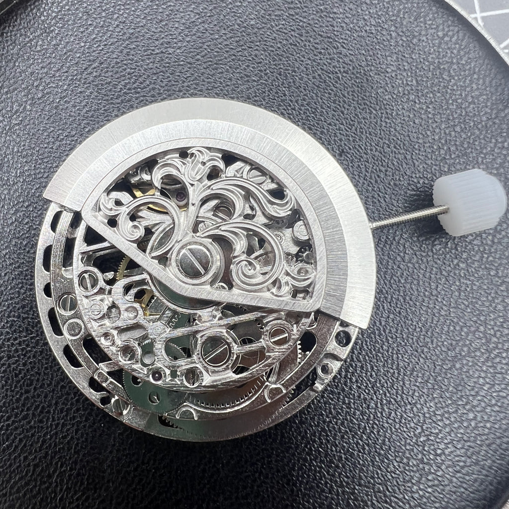 HZ7500A Silver Hollow Round Automatic Mechanical China Made Movement