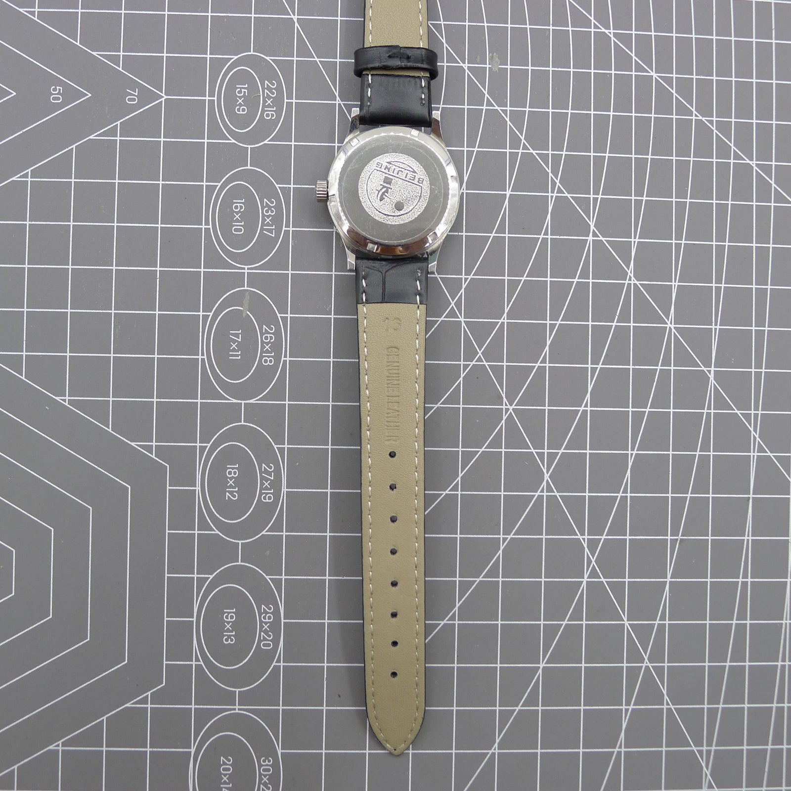 31mm China Made Beijing Double Rhomb Manual Mechanical Watch 3 Hands Silver Case