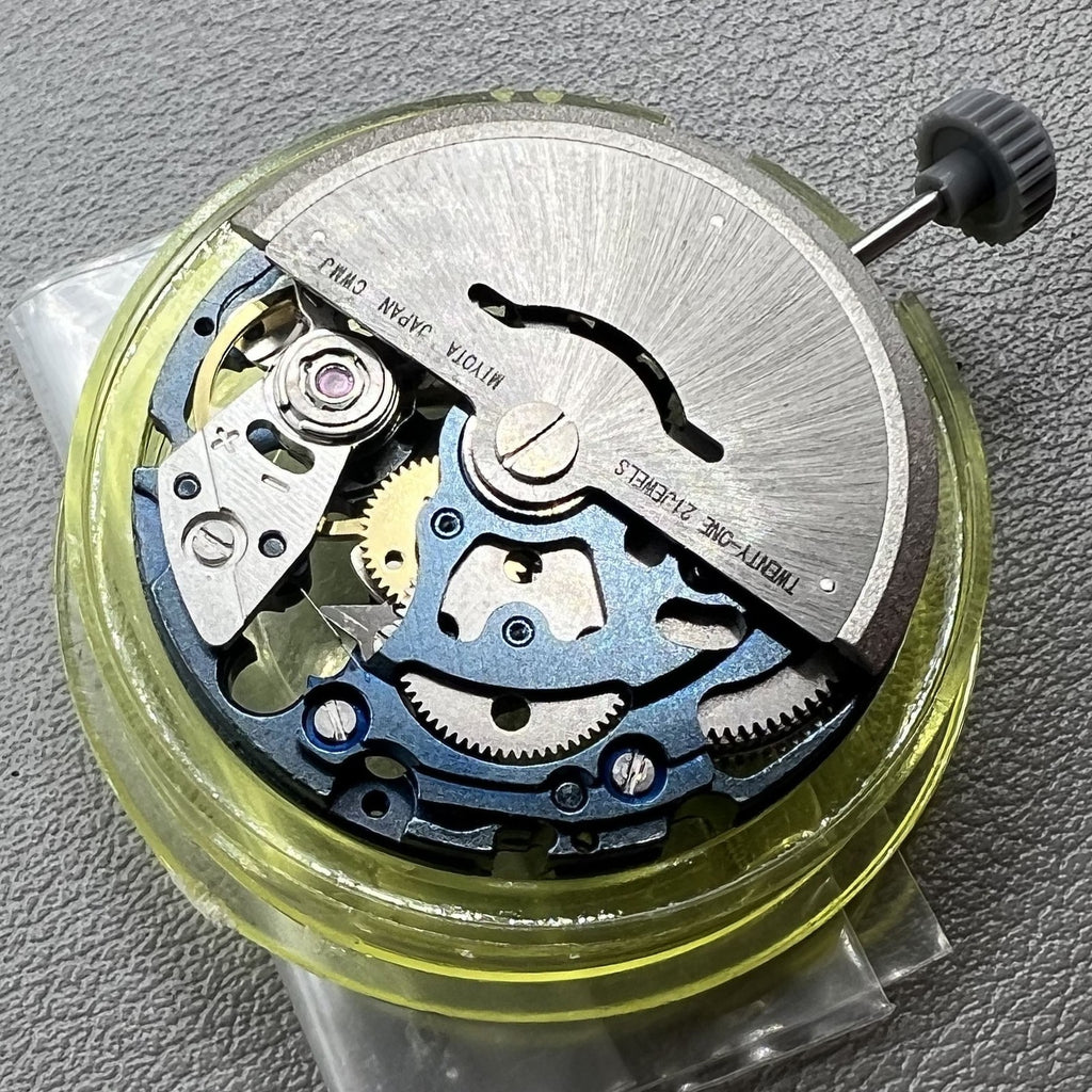 Genuine Miyota 8N24 Blue Hollow Automatic Mechanical Movement