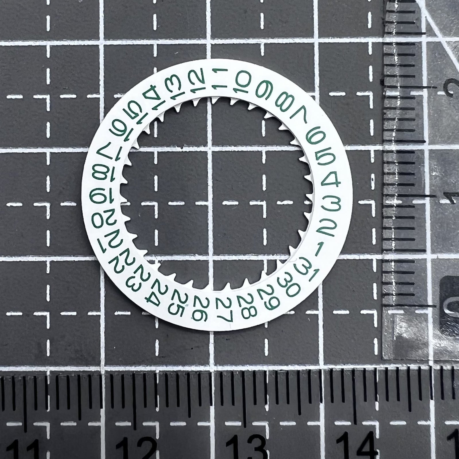 Green Font White Background Date Disk Wheel Date Wheel for Movement NH35