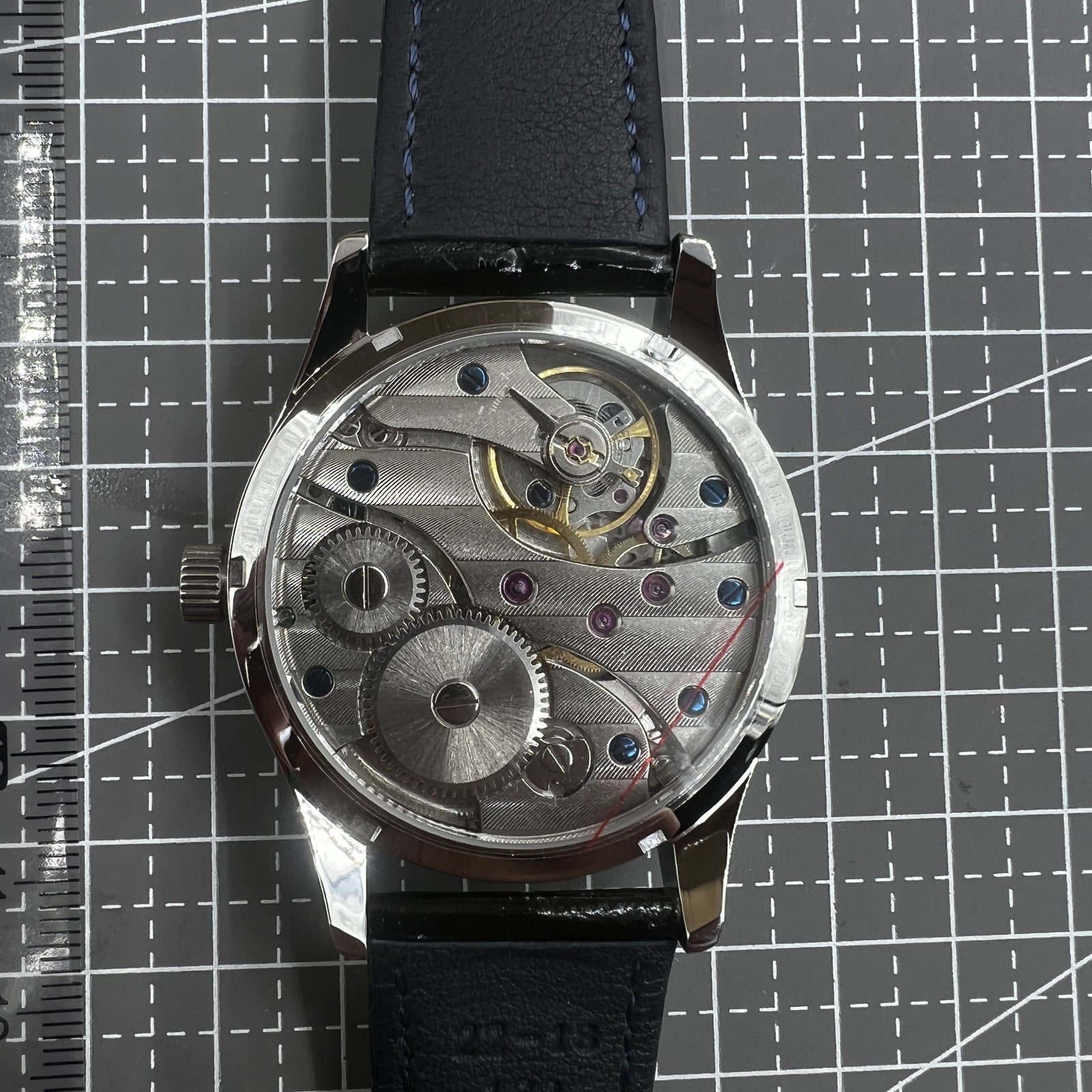 42mm Men Watch Seagull ST3600 Manual Chain Up Mechanical Movement