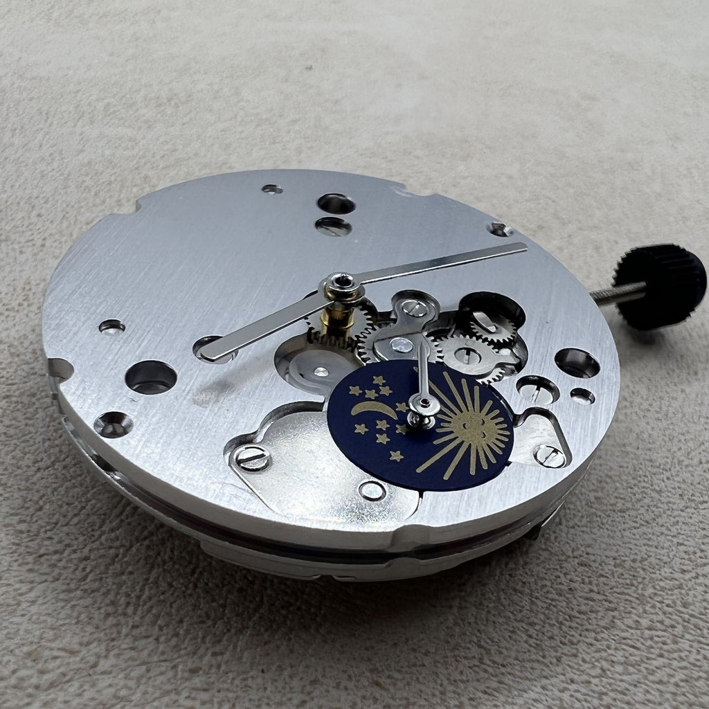 Modified Dandong 2824 Automatic Mechanical Movement Moon Phase At 6
