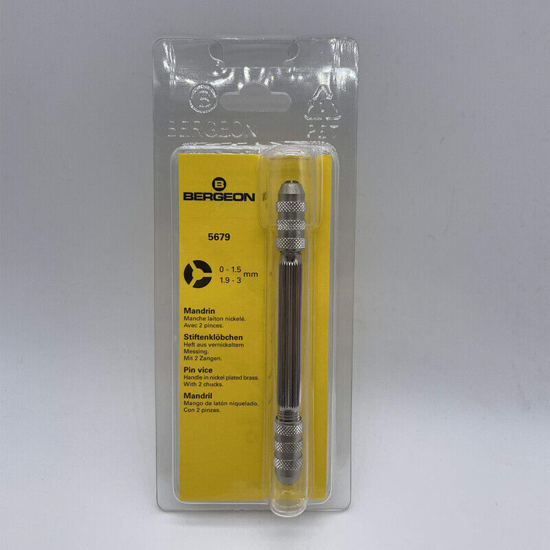 Bergeon 5679 Pin Vice Watchmaker Original Swiss Made Watch Repair Tools