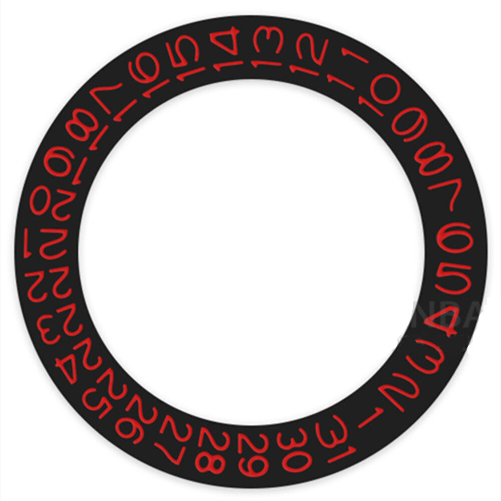 Black Background Red Character Date Disk Date Wheel for Seiko NH35 NH36