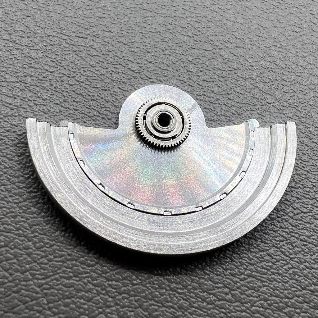 Waved Silver Oscillating Weight Rotor for Movement NH34 NH35 NH36 NH38