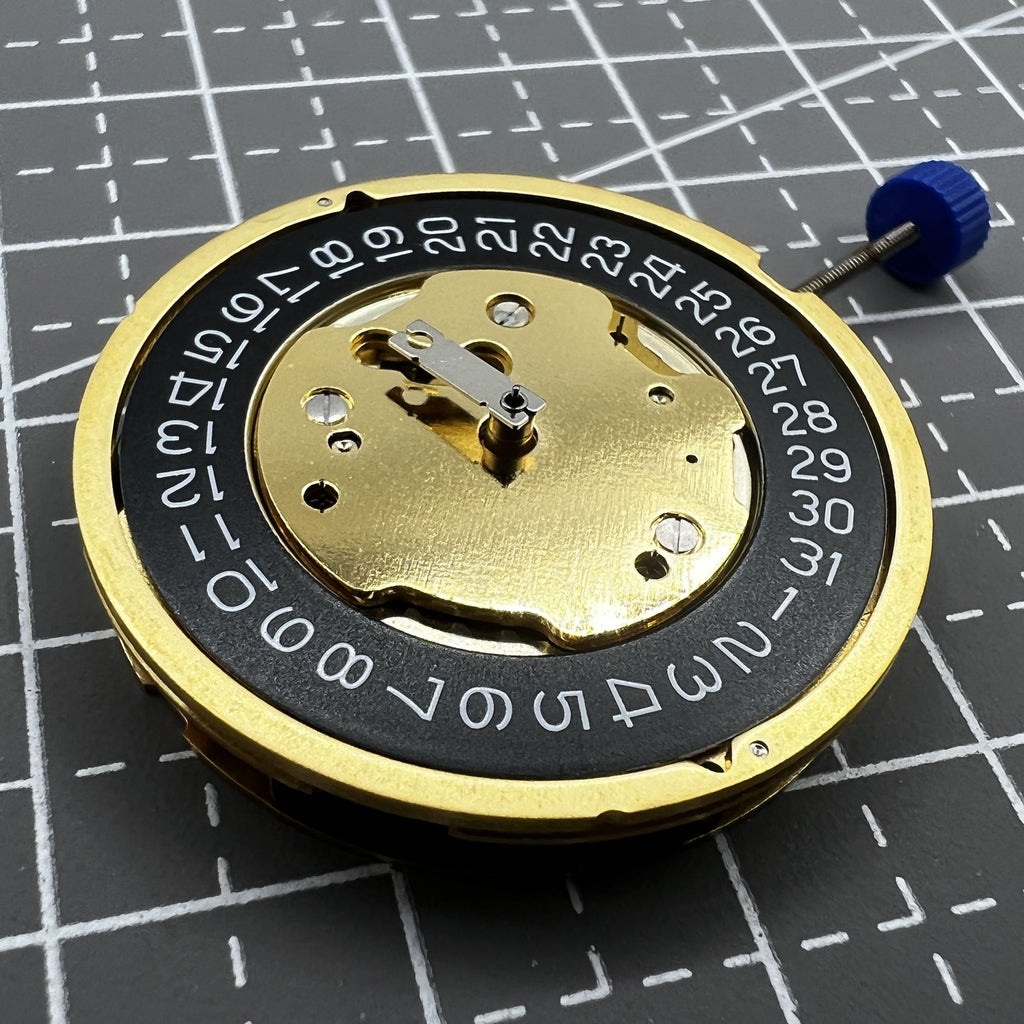 Swiss Made Ronda 5030D Quartz Movement Black Disk Date At 4 Watch Part