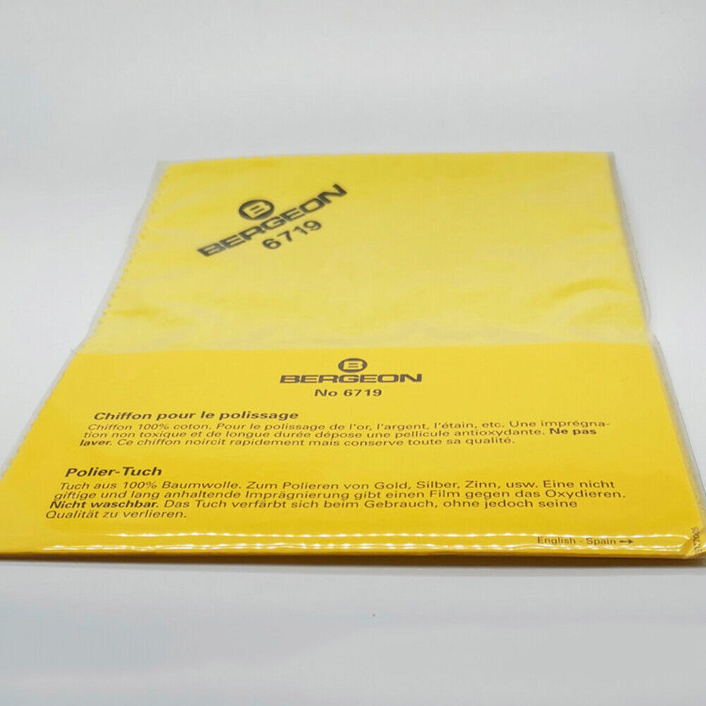 Bergeon 6719 Impregnated Pure Cotton Polishing Cloth Gold Silver
