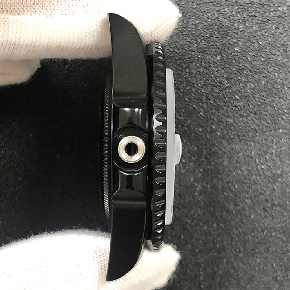 40mm PVD Strap Sapphire Glass Ceramic Ring Watch Case for NH35/NH36