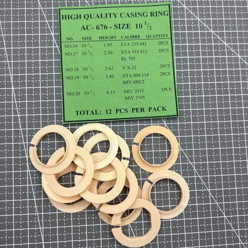 12 PIECES 5 Ligne Sizes Movement Case Spacer Casing Ring Holder #AC-676-10.5