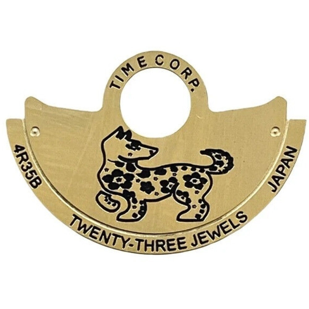 Dog~China Zodiac Golden Rotor Oscillating Weight Overlay for NH35 NH36 4R35
