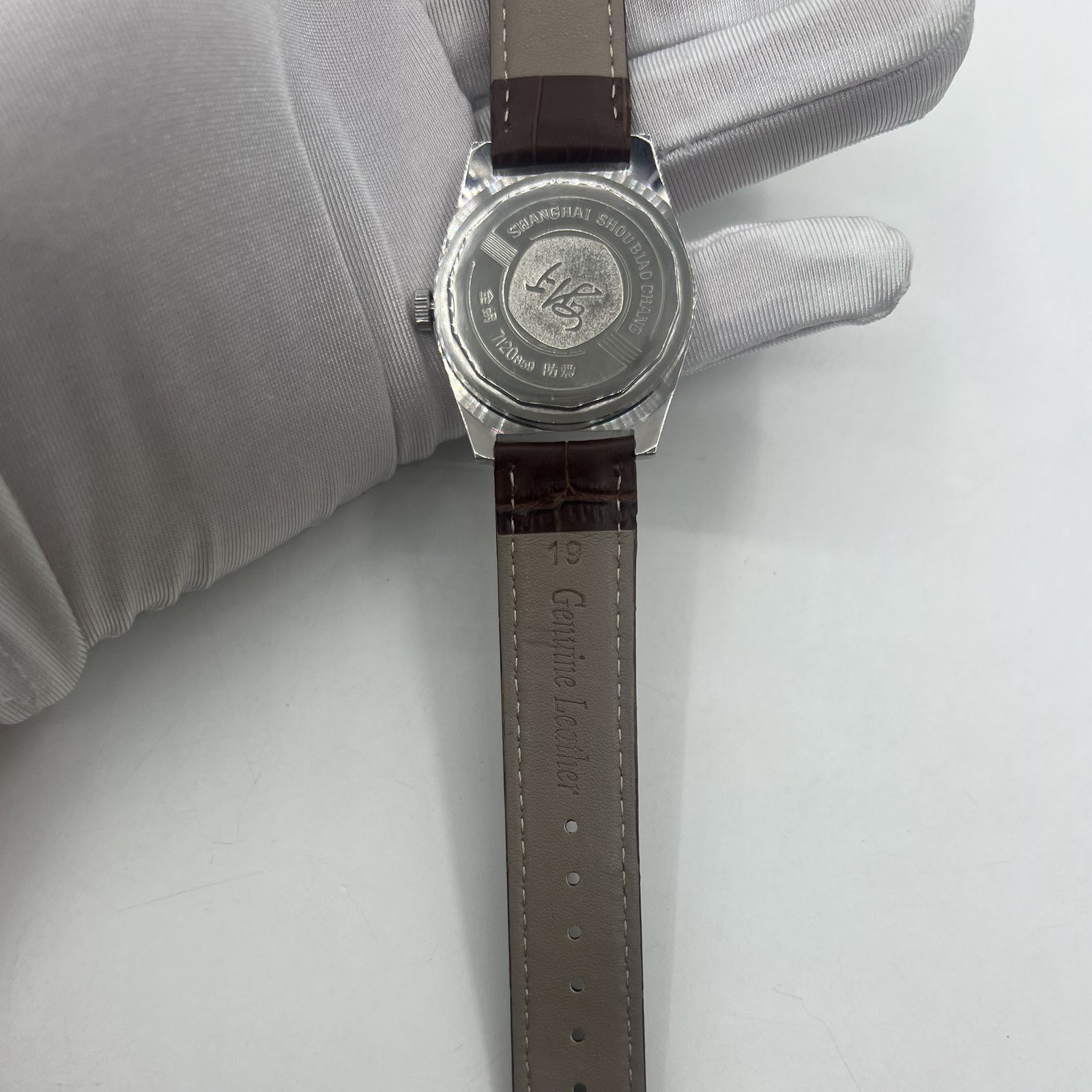 38mm Shanghai Factory Made Manual Mechanical Watch White Dial 3 Hands 19 Jews