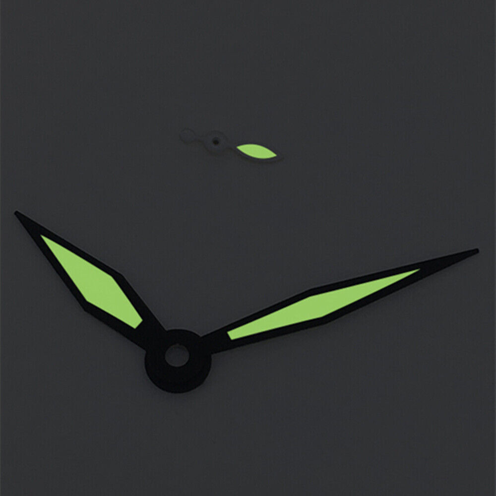 Green Lume Black Trim Diamond Shaped Watch Hands for ST3600/ST3620/ETA6497/6498