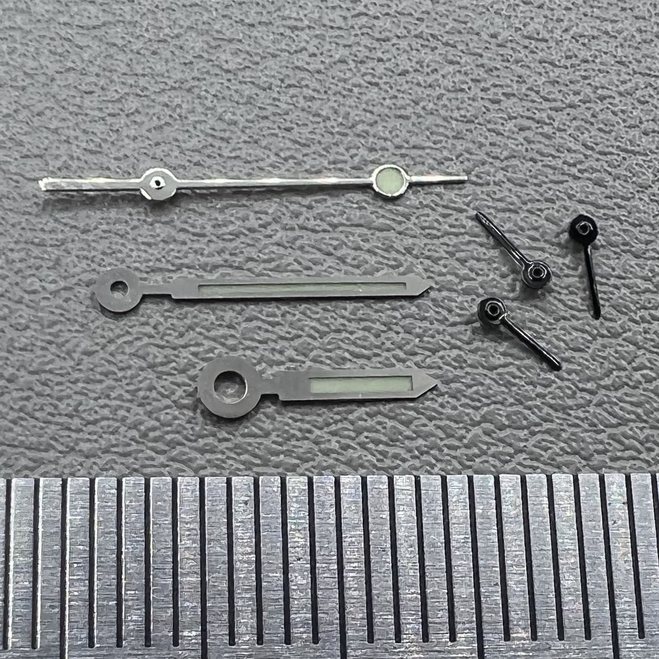 2 Sets/Pack Silver Trim Green Lume Watch Hands for Miyota OS10 0S10 Movement