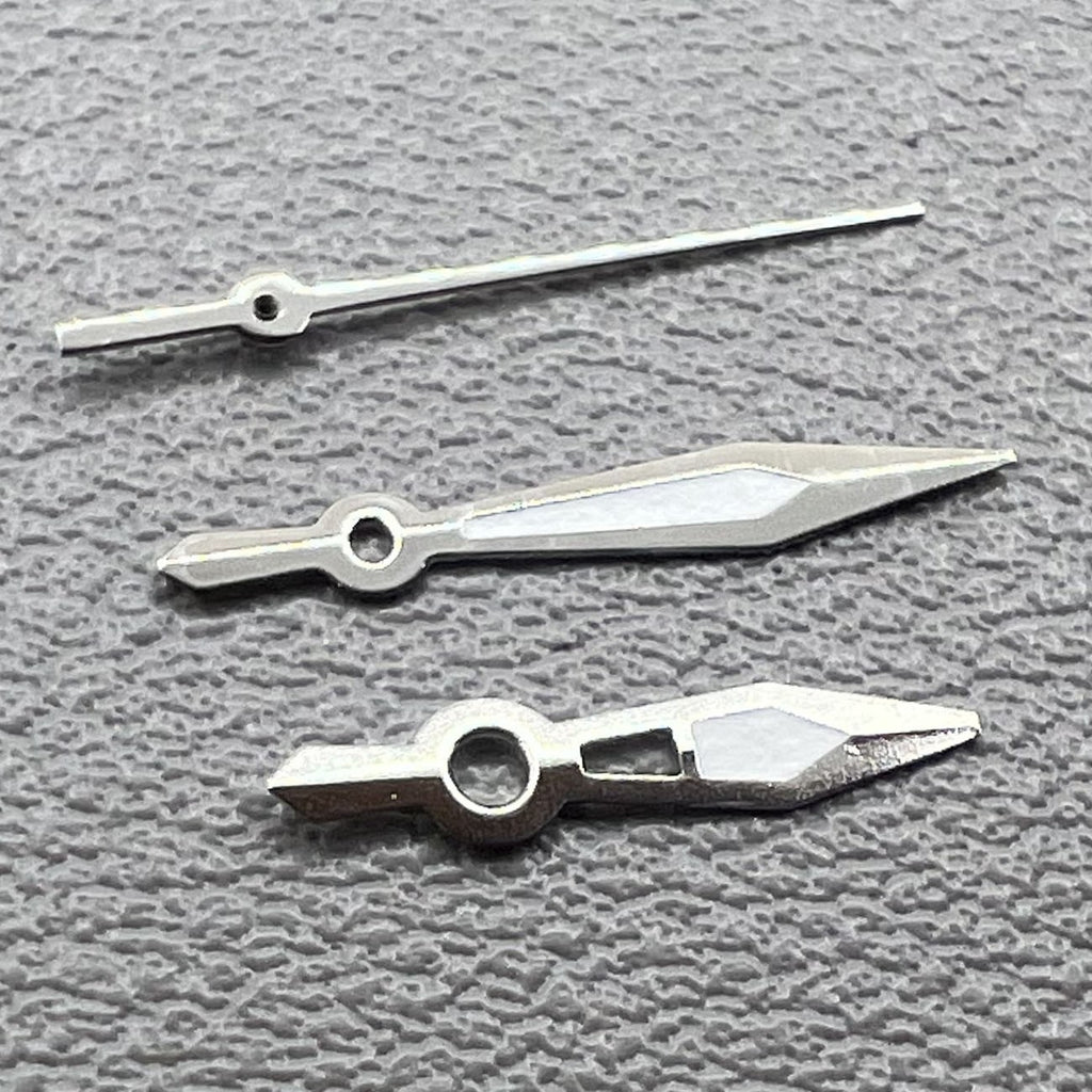 2 Sets/Pack Silver Trim Green Lume Arrow Shape Hands Set for Ronda 515 Movement