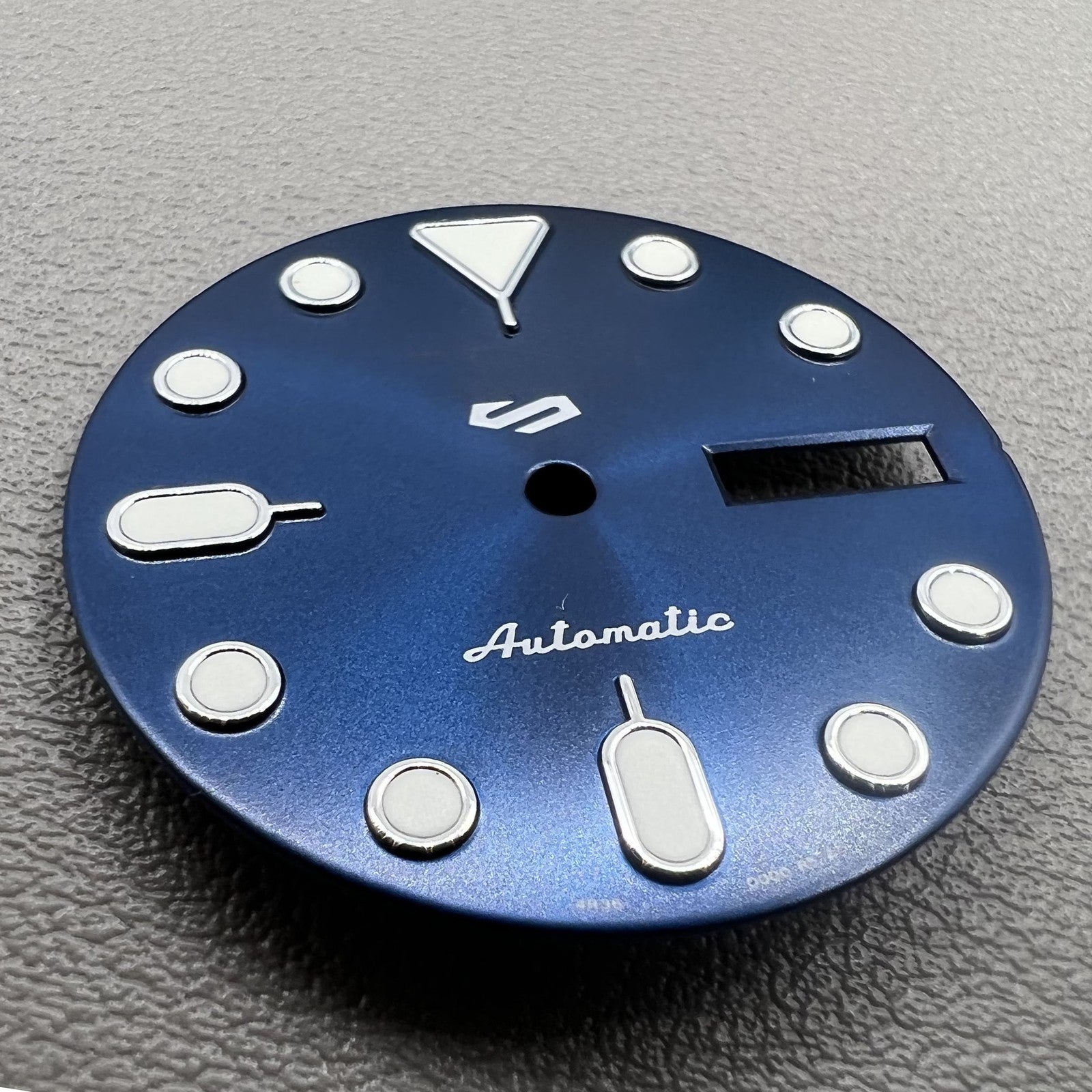 Green Lume Datejust Watch Dial with Blue and Silver Trim for NH35 NH36 Movement