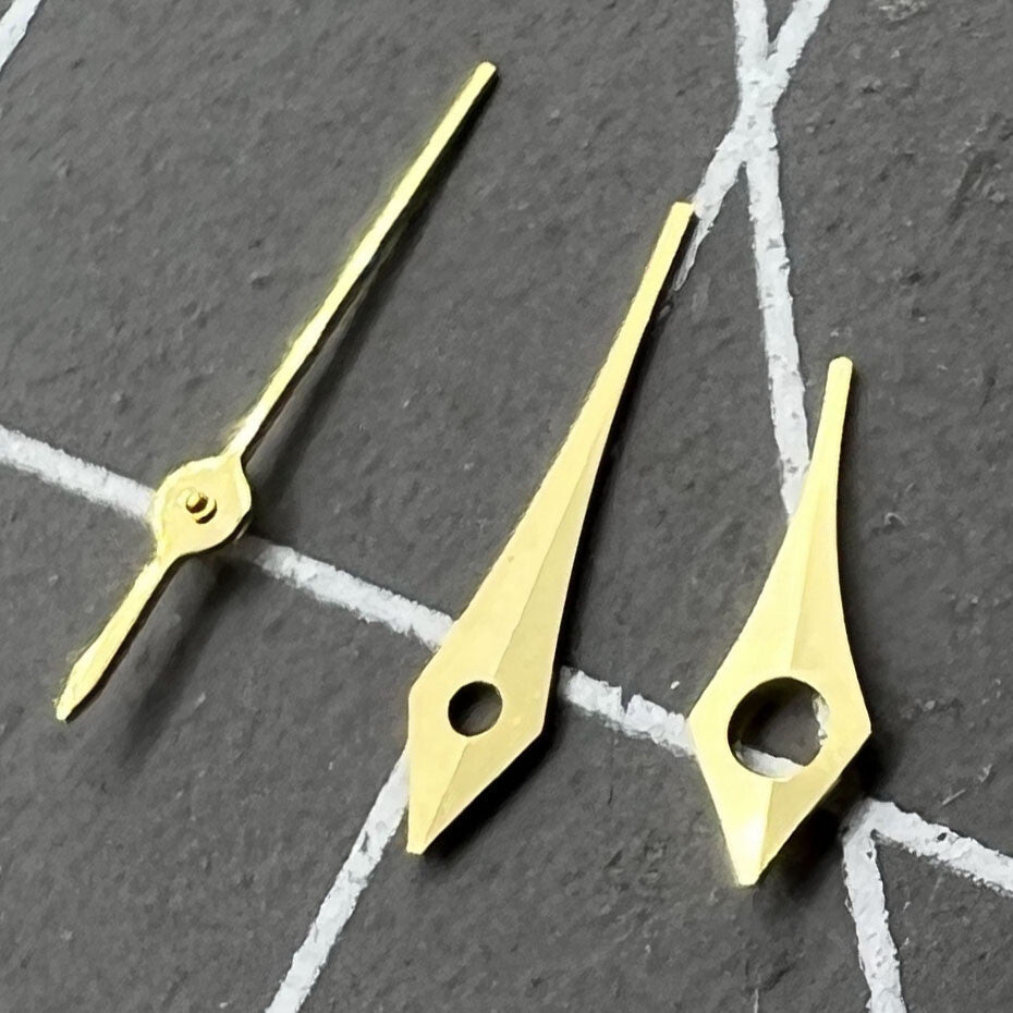2 Sets/Pack 6.5mm Pointed Golden Trim Hands for Miyota 2315 2035 2036 2115 2305