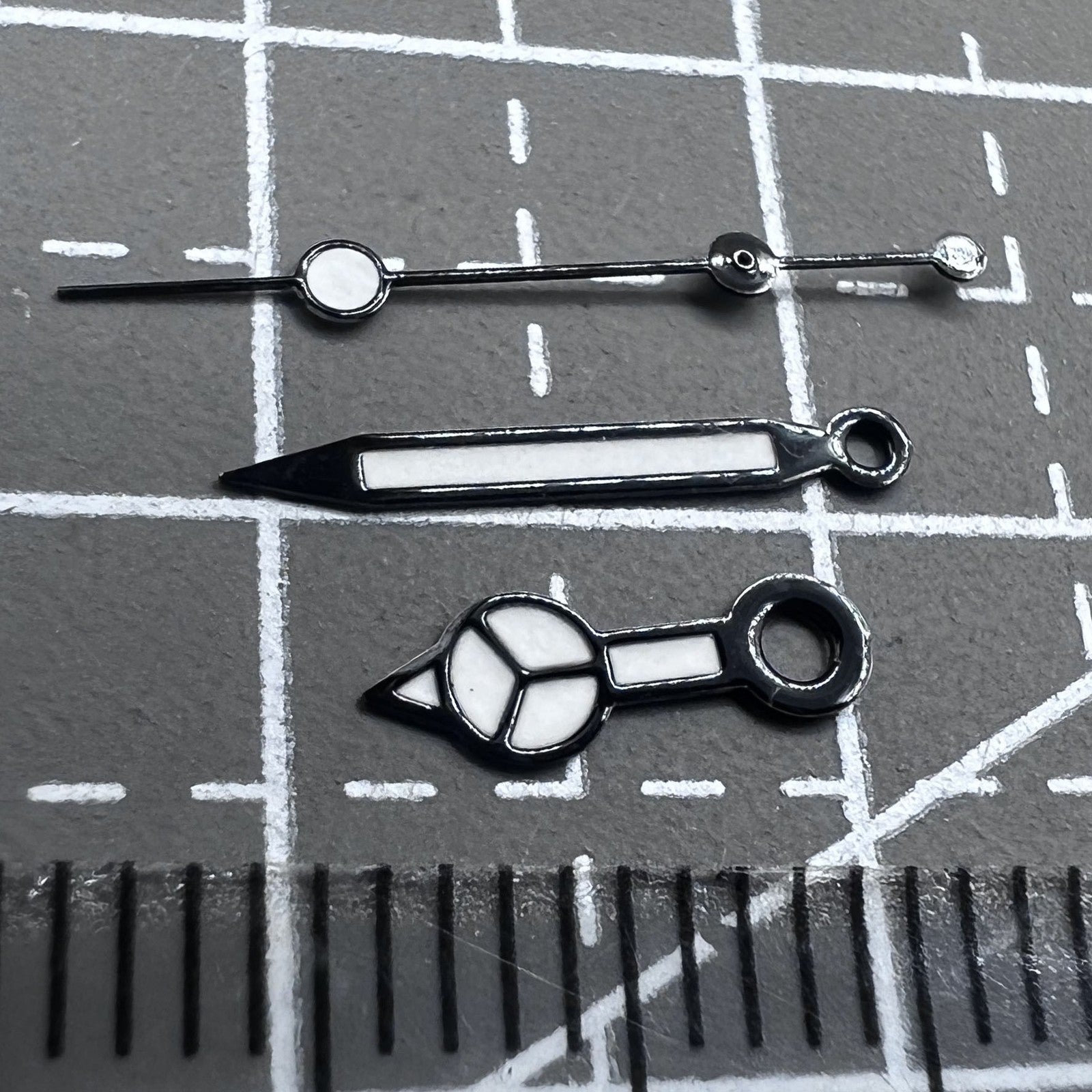 2 Sets/Pack Black Trim Lume Hands Set for Seagull ST6 Mechanical Movement
