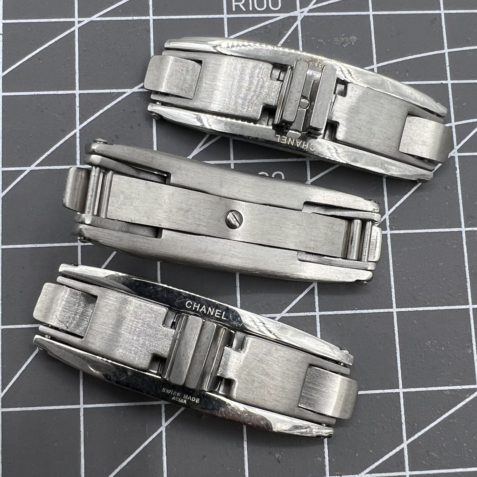 3X (7.0mm+7.6mm+9.0mm) Clasps Ceramic Butterfly Buckle J12 Elastic Buckle